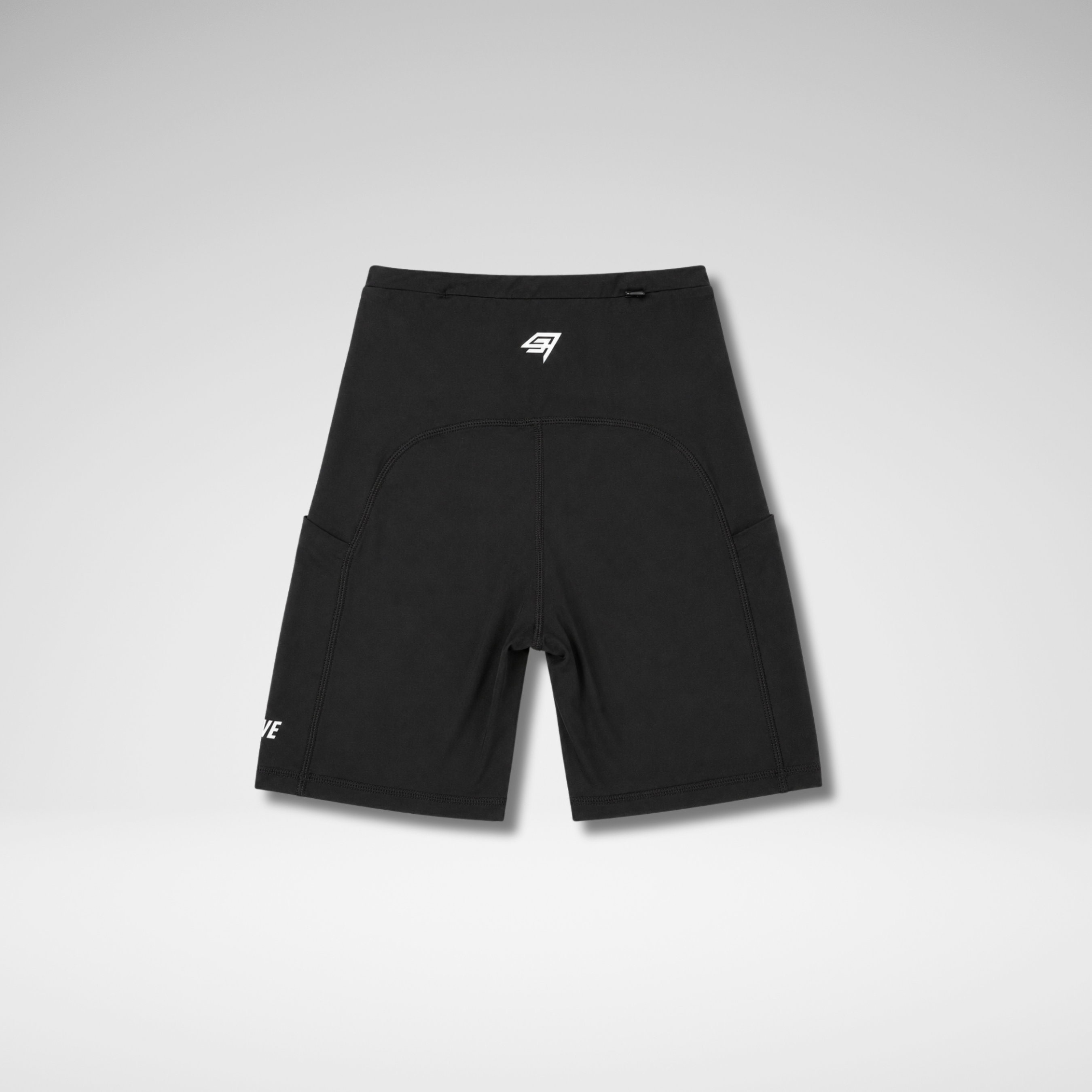 THR9VE ASCENT Running Shorts in black — back view