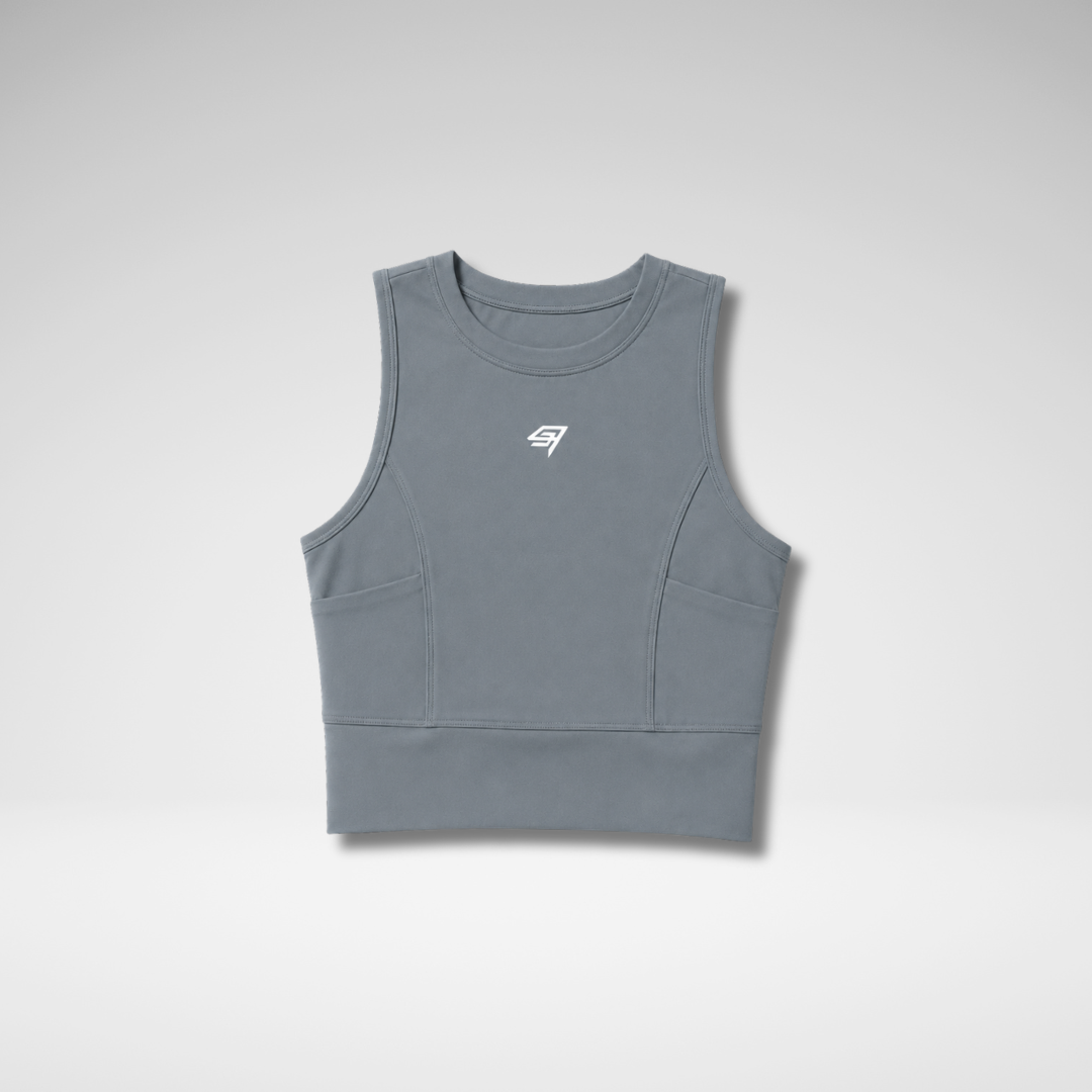 THR9VE ASCENT Tank Top in blue — front view