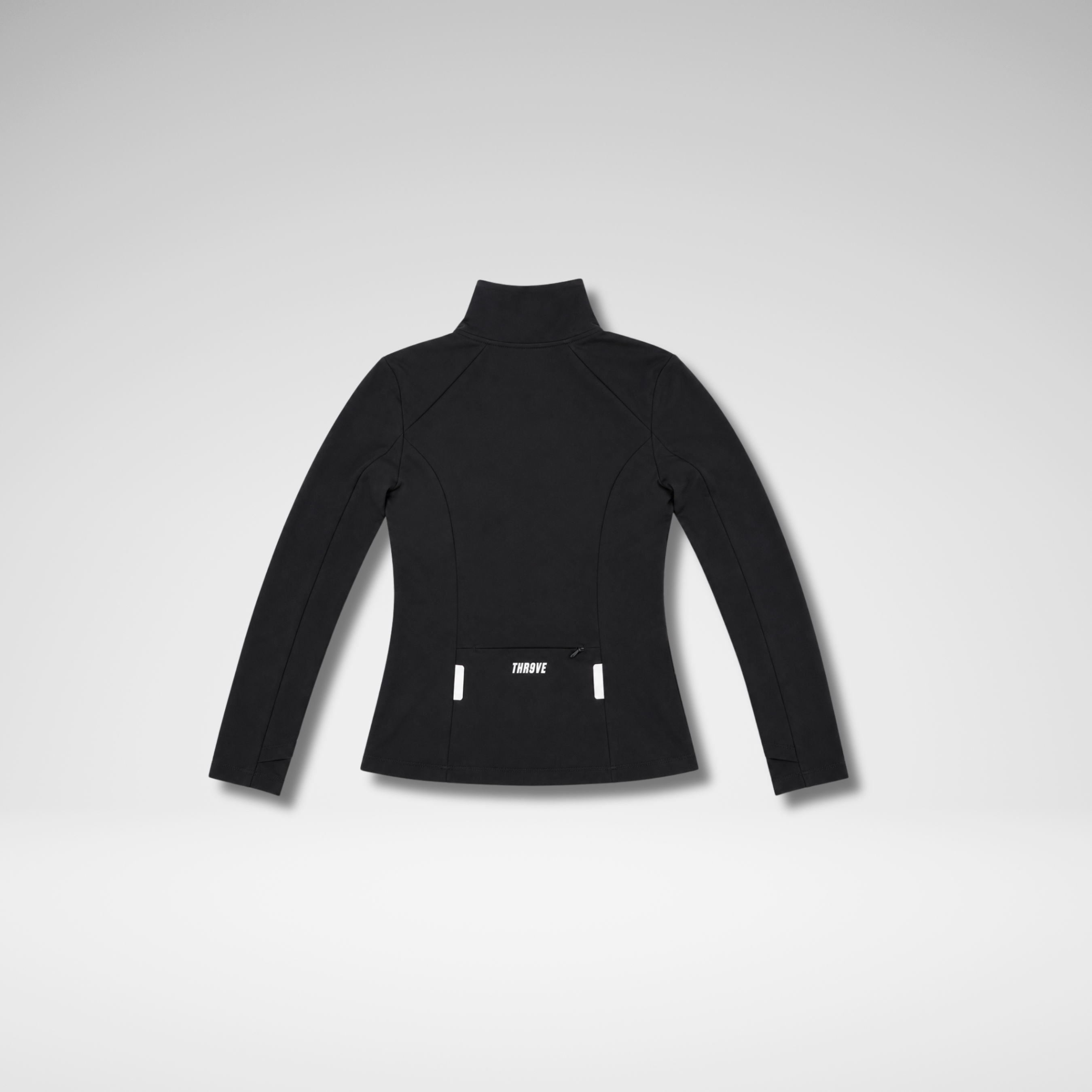 THR9VE ASCENT Long-Sleeve Jacket in black — back view
