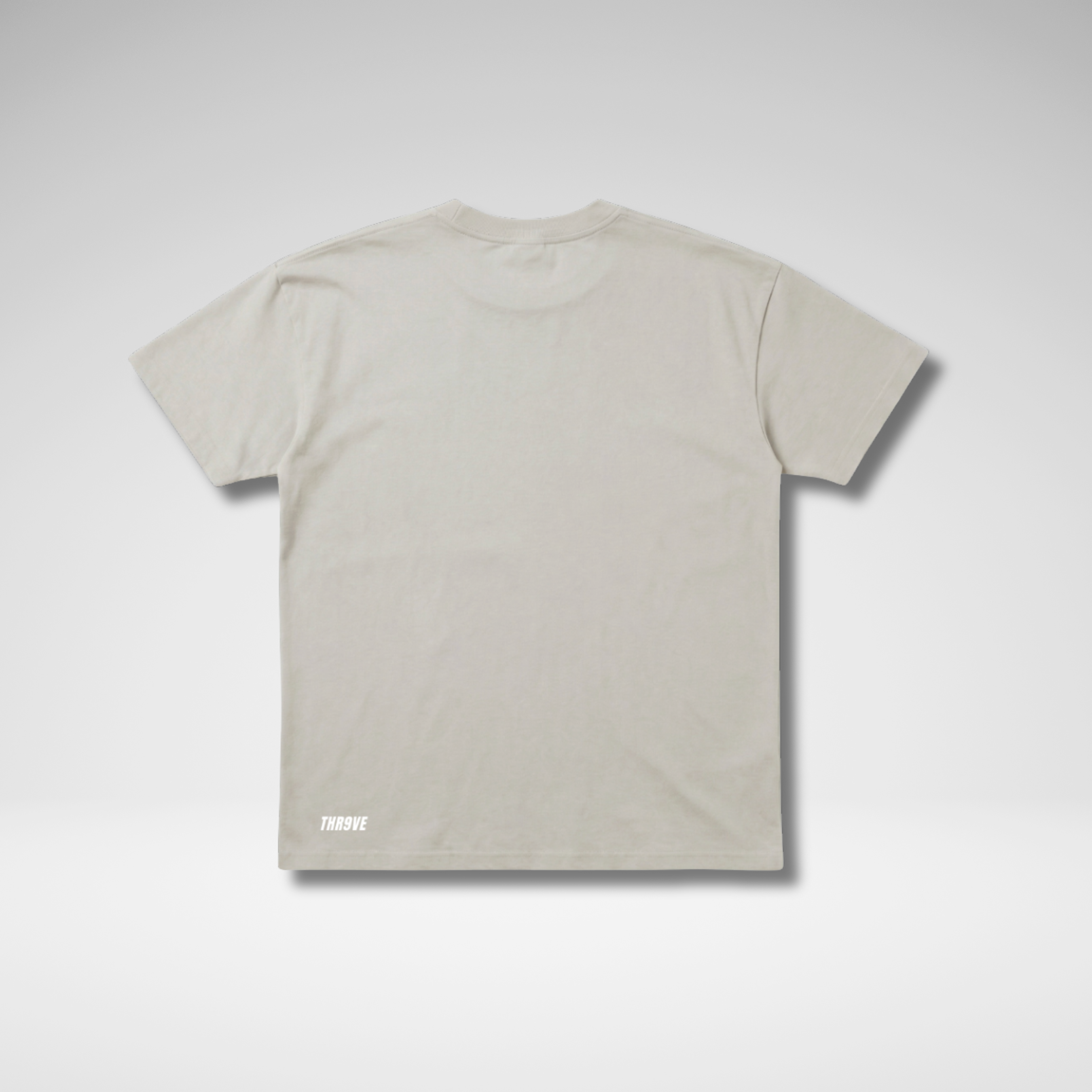 THR9VE BELIEF Lifestyle Cotton T-Shirt in beige — back view
