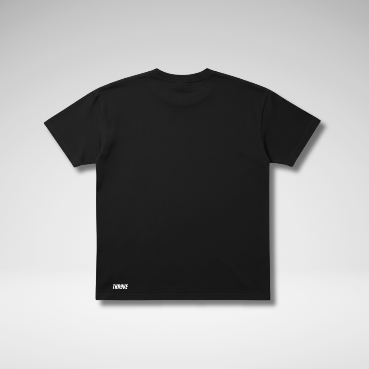 THR9VE BELIEF Lifestyle Cotton T-Shirt in black — back view