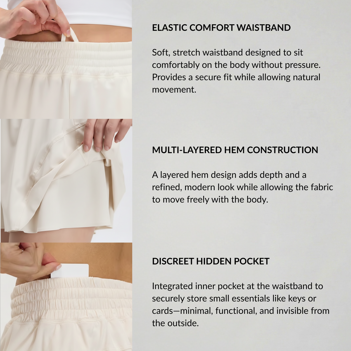 THR9VE CLOUD Shorts — technical specifications diagram