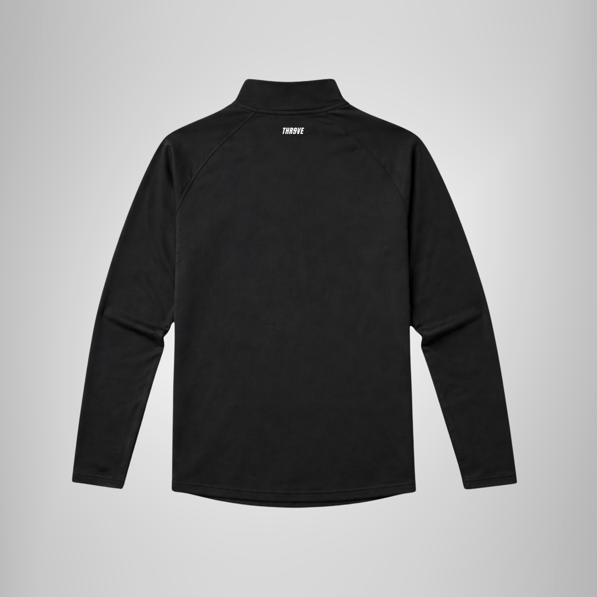 THR9VE PROCESS Performance Half-Zip Long Sleeve in black — zip detail