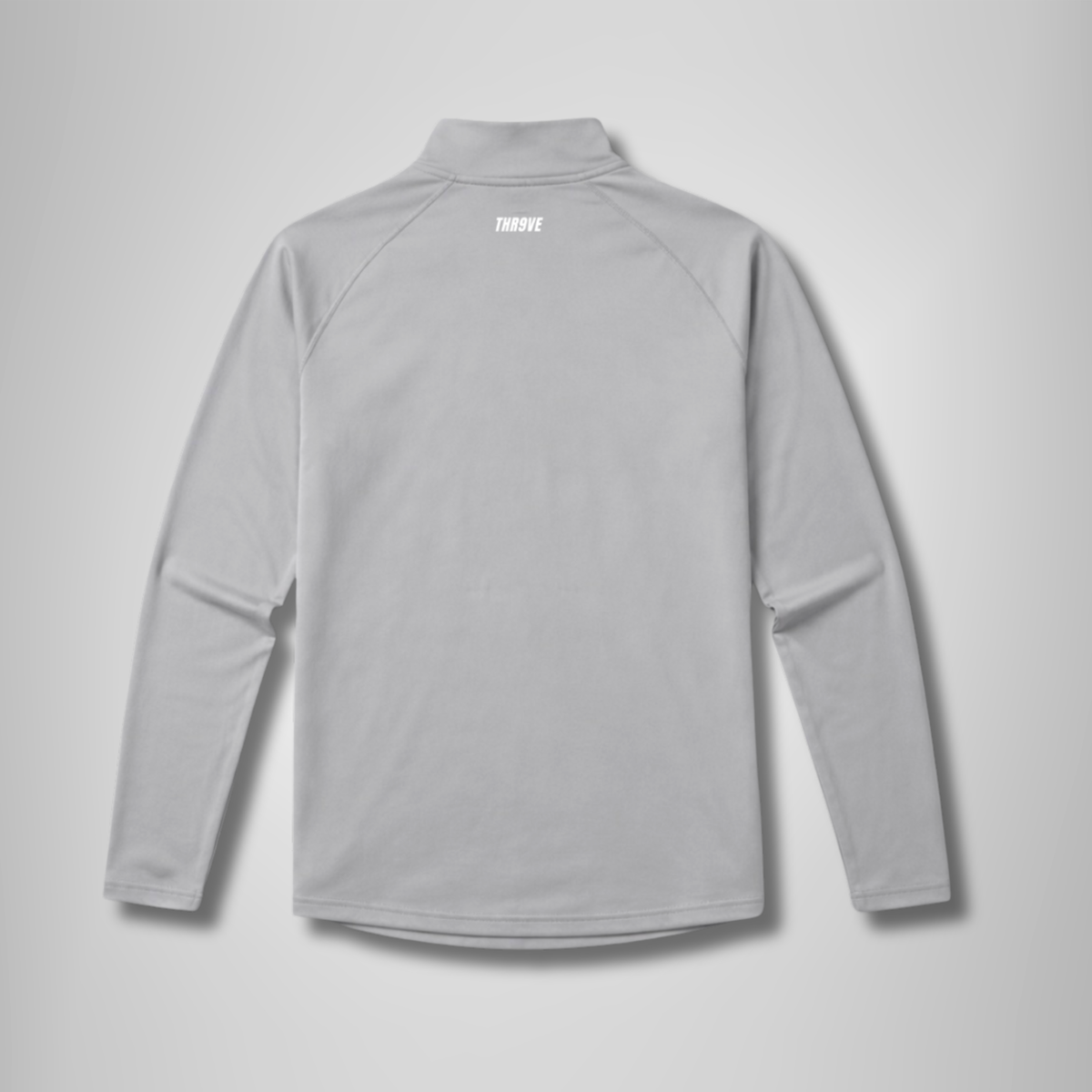 THR9VE PROCESS Performance Half-Zip Long Sleeve in light grey — back view