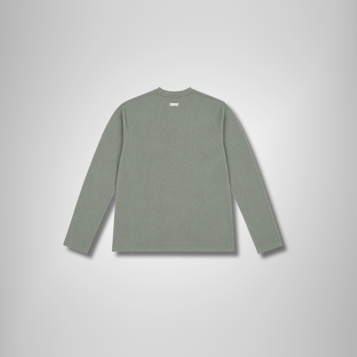 THR9VE PROCESS Long Sleeve Tee in green — back view