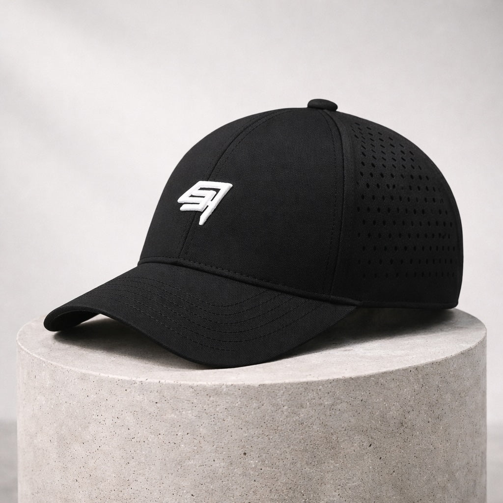 THR9VE PROCESS Cap in black — front view